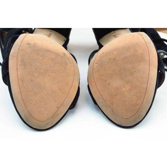 Sam Edelman Size 7.5 M Black Gladiator Leather Women‎ Sandal Shoes - Picture 6 of 7